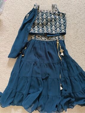 Toddler lehenga - blue